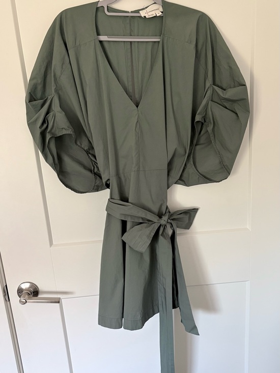 Anthropologie Dresses & Skirts - Anthropologie Sage Green Dress with Pleated Dolman Style Sleeves-NWOT